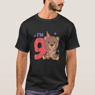 Kids Ninth Birthday Bear For Kids A Birthday Bear T-Shirt