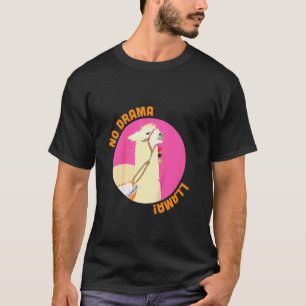 Kids No Drama Colourful Llama T-Shirt