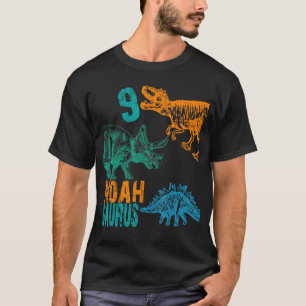 Kids Noah Saurus 9th Birthday  Boys Rex Bday Party T-Shirt