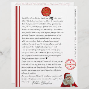Kid's North Pole Comfirmation Letter From Santa