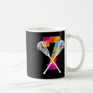 Kids Number 7 Years Lacrosse 7th Birthday Coffee Mug