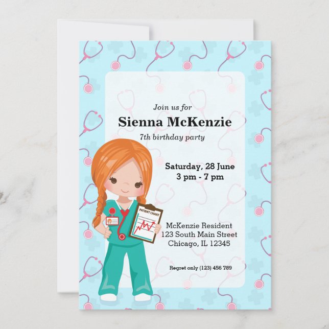 Kids Nurse Invitation (Front)