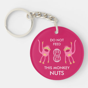 Kids Nut Allergy Warning Key Ring
