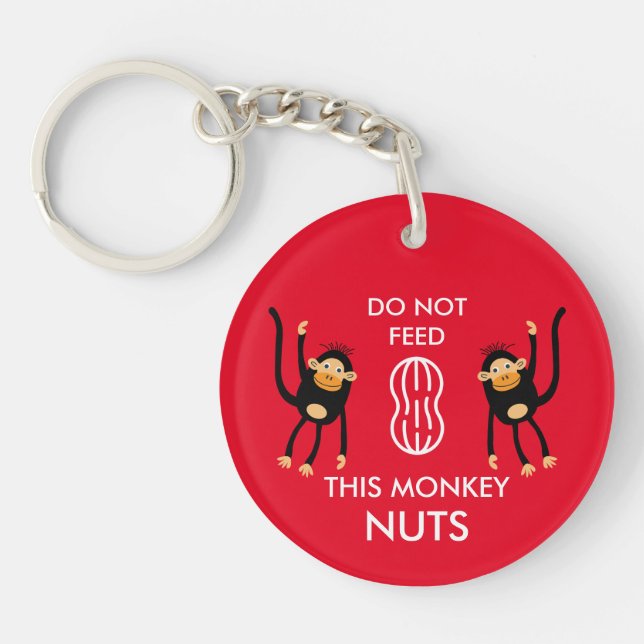 Kids Nut Allergy Warning Key Ring (Front)