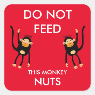 Kids Nut Allergy Warning Square Sticker