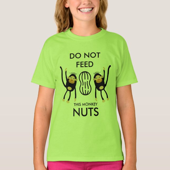 Kids Nut Allergy Warning T-Shirt (Front)