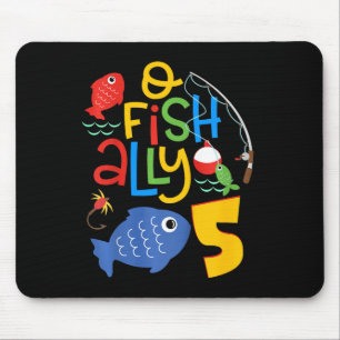 Kids O-fish-ally Five Birthday Decorations 5 Year  Mouse Pad