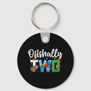Kids O-fish-ally Two Birthday Decorations 2 Year O Key Ring