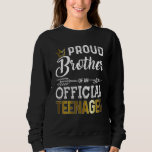 Kids Official Teenager Brother 13th Birthday Party Sweatshirt<br><div class="desc">Kids Official Teenager Brother 13th Birthday Party Brothert's</div>