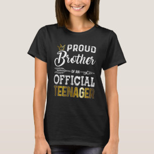 Kids Official Teenager Brother 13th Birthday Party T-Shirt