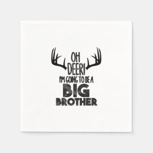 Kids Oh Deer Big Brother Hunting Pregnancy Announc Napkin