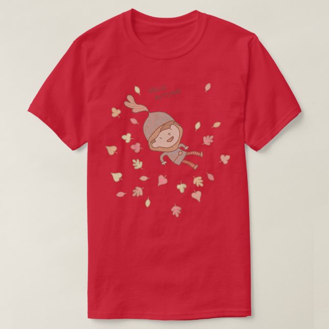 Kids Oli hello autumn  T-Shirt (Design Front)