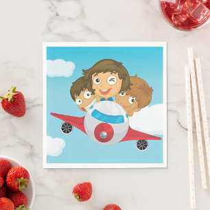 Kids On A Plane Napkin