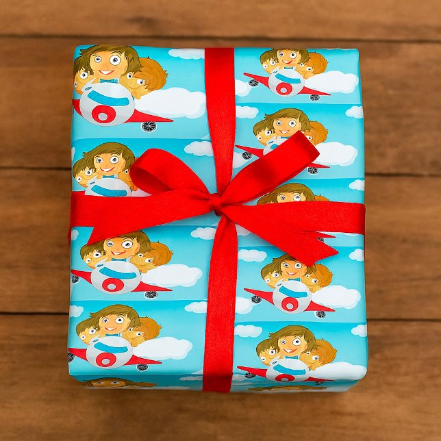 Kids On A Plane Wrapping Paper (Creator Uploaded)