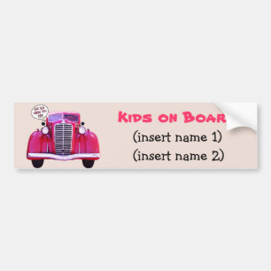 Kids on Board Bumper Sticker