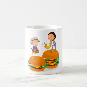 Kids On Burgers Food Coffee Mug