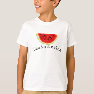 Kid's "one in a melon" summer watermelon shirt