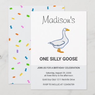 Kids One Silly Goose First Birthday Invitation