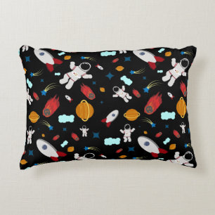 Kid's Outer Space & Astronaut Pattern Decorative Cushion