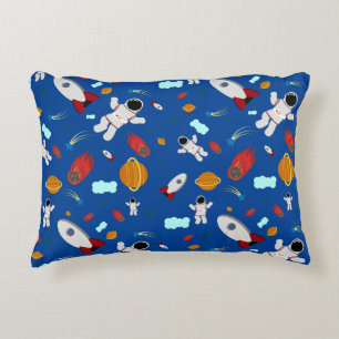 Kid's Outer Space & Astronaut Pattern Decorative Cushion