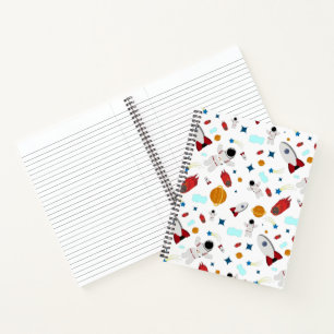 Kid's Outer Space & Astronaut Pattern Notebook