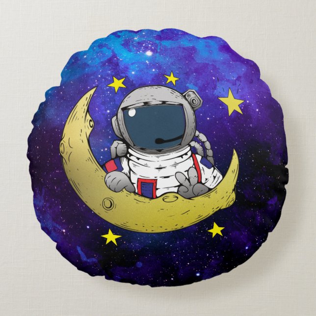 Kids Outer Space Round Cushion (Front)