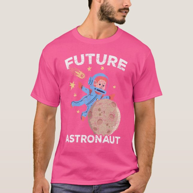 Kids Outer Space Science Moon Galaxy Future Astron T-Shirt (Front)