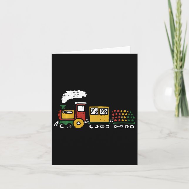 Kids Pan African Train Juneteenth Black History Bl Card (Front)
