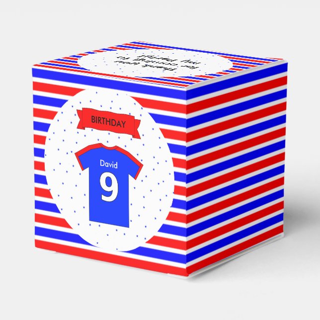 Kids party 9th birthday custom name favour box (Back Side)