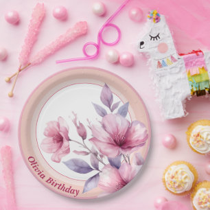 Kids party birthday paper plates