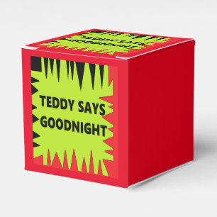 Kids party fun favour box with logo green black re