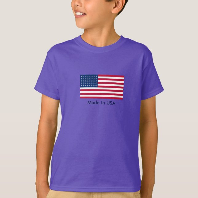 Kids Patriotic Flag T-Shirt (Front)