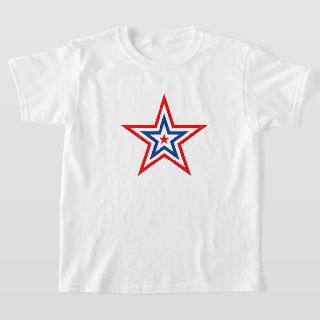 Kids Patriotic Star T-shirt (Laydown)
