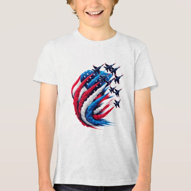 Kids Patriotic  Tri-Blend Shirt (Front)