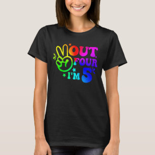 Kids Peace Out Four I'm 5 Year Old 5th Birthday Gi T-Shirt