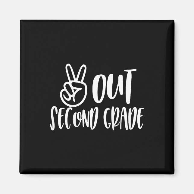 Kids Peace Out Second Grade - Last Day Of School  Magnet (Front)