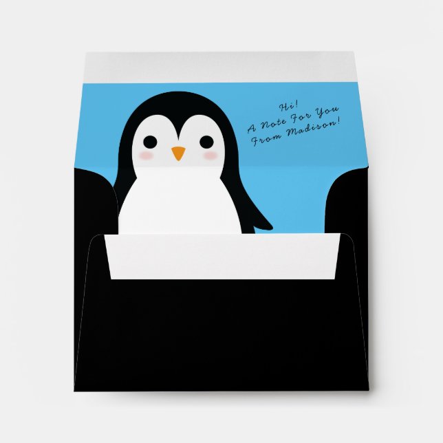 Kids Penguin Cute Envelope (Back (Bottom))