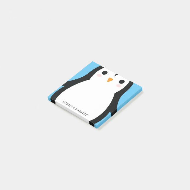 Kids Penguin Cute Post-it Notes (Angled)