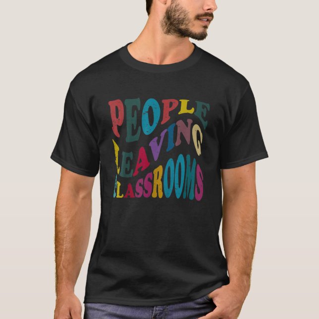 Kids People Leaving Classrooms Plc 1 T-Shirt (Front)