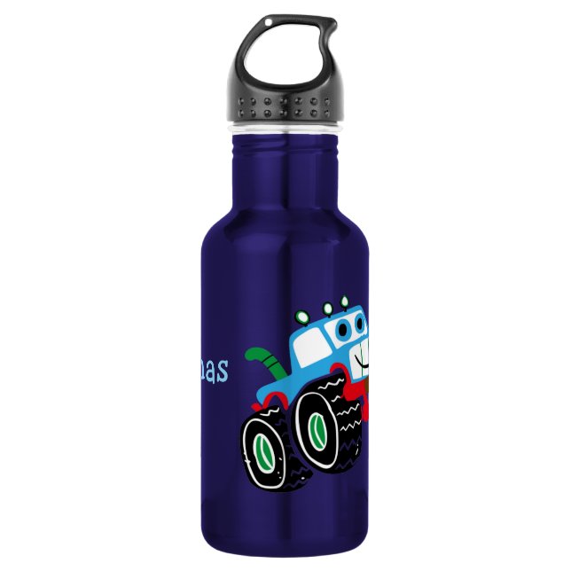 Kids Personalise Big Wheel Truck Stainless Steel 532 Ml Water Bottle (Front)