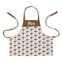 Kids' Personalised Apron | Cupcake All-Over Print 