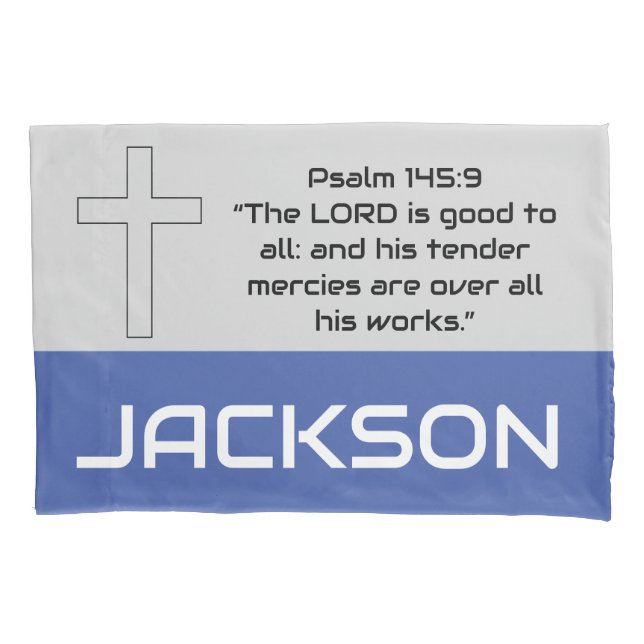 Kid's Personalised Biblical Pillowcase (Front)