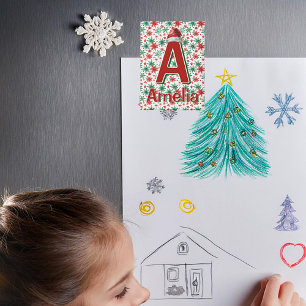 Kids personalised Christmas Magnet