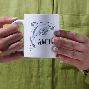 Kid's Personalised DOLPHIN Coffee Mug