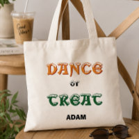 Kids Personalised Halloween Trick or Treat Tote 