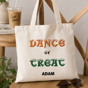 Kids Personalised Halloween Trick or Treat Tote Bag