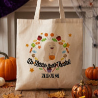 Kids Personalised Halloween Trick or Treat Tote