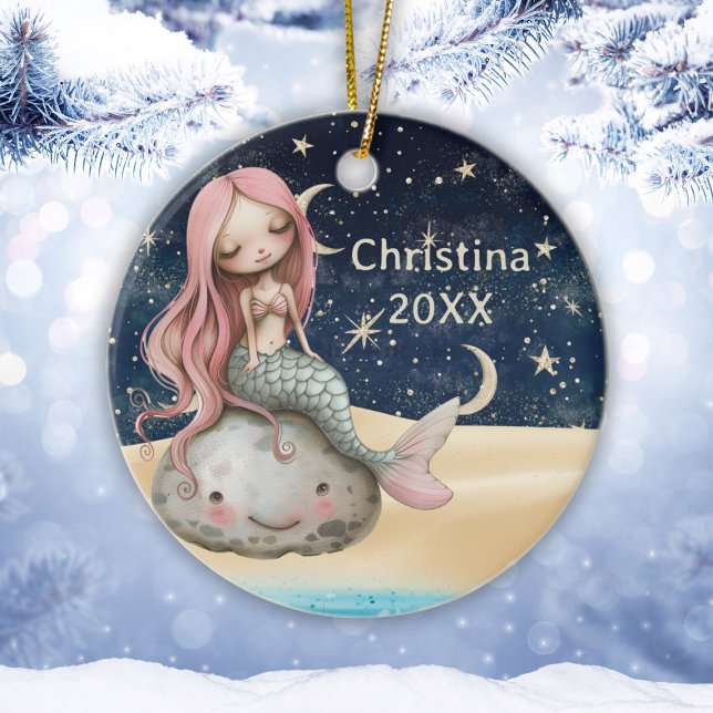 Kids Personalised Mermaid Christmas Ornament (Kids Personalized Mermaid Christmas Ornament
)