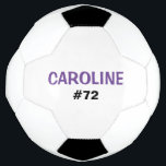 Kids Personalised Name and Jersey Number Soccer Ball<br><div class="desc">Your favourite soccer player will love this personalised soccer ball.  Customise with players name and number.  This custom soccer ball will make a great gift for christmas,  birthdays or any other special occasion.</div>
