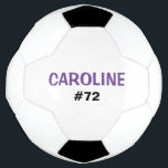 Kids Personalised Name and Jersey Number Soccer Ball<br><div class="desc">Your favourite soccer player will love this personalised soccer ball.  Customise with players name and number.  This custom soccer ball will make a great gift for christmas,  birthdays or any other special occasion.</div>